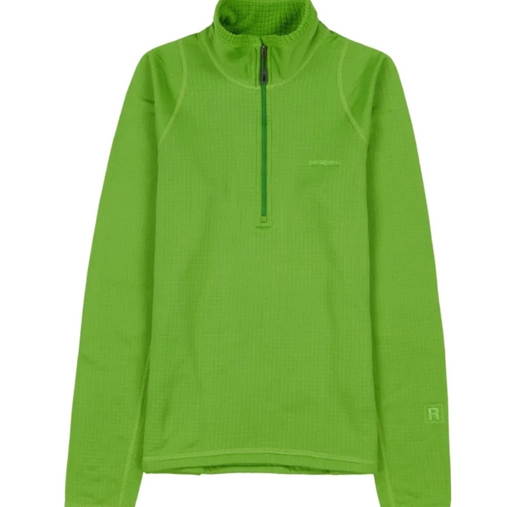 Patagonia green polartec pull over top size medium outdoor hiking